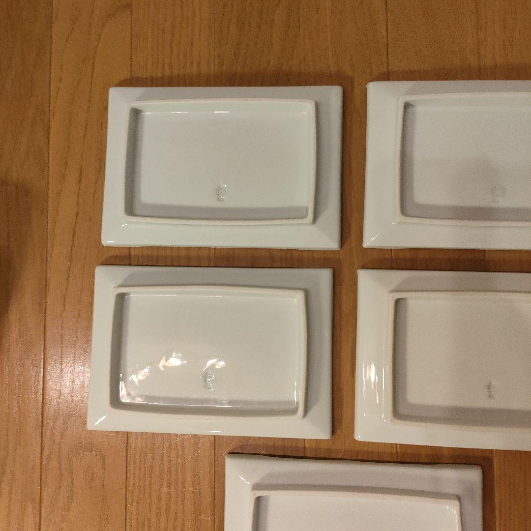 波佐見焼 重山陶器 角皿 和食器 皿 約14×21cm 5枚セット ⑩