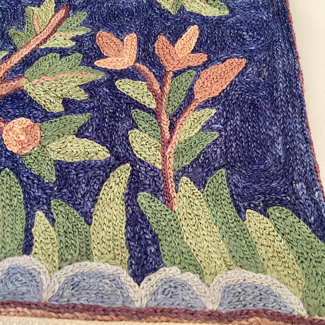 ネパール　手刺繍　クッションカバー　2枚セット