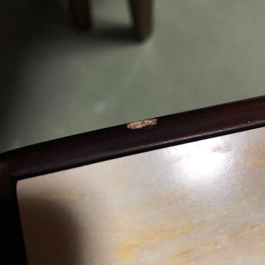 美品レア❗️カリモク 大理石調マーブル模様 木製センターテーブル ヴィンテージ