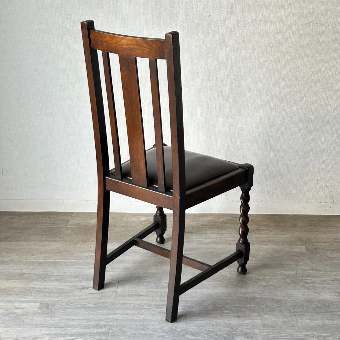 イギリス アンティーク 家具 ハイバック ダイニング チェア 椅子 420A1