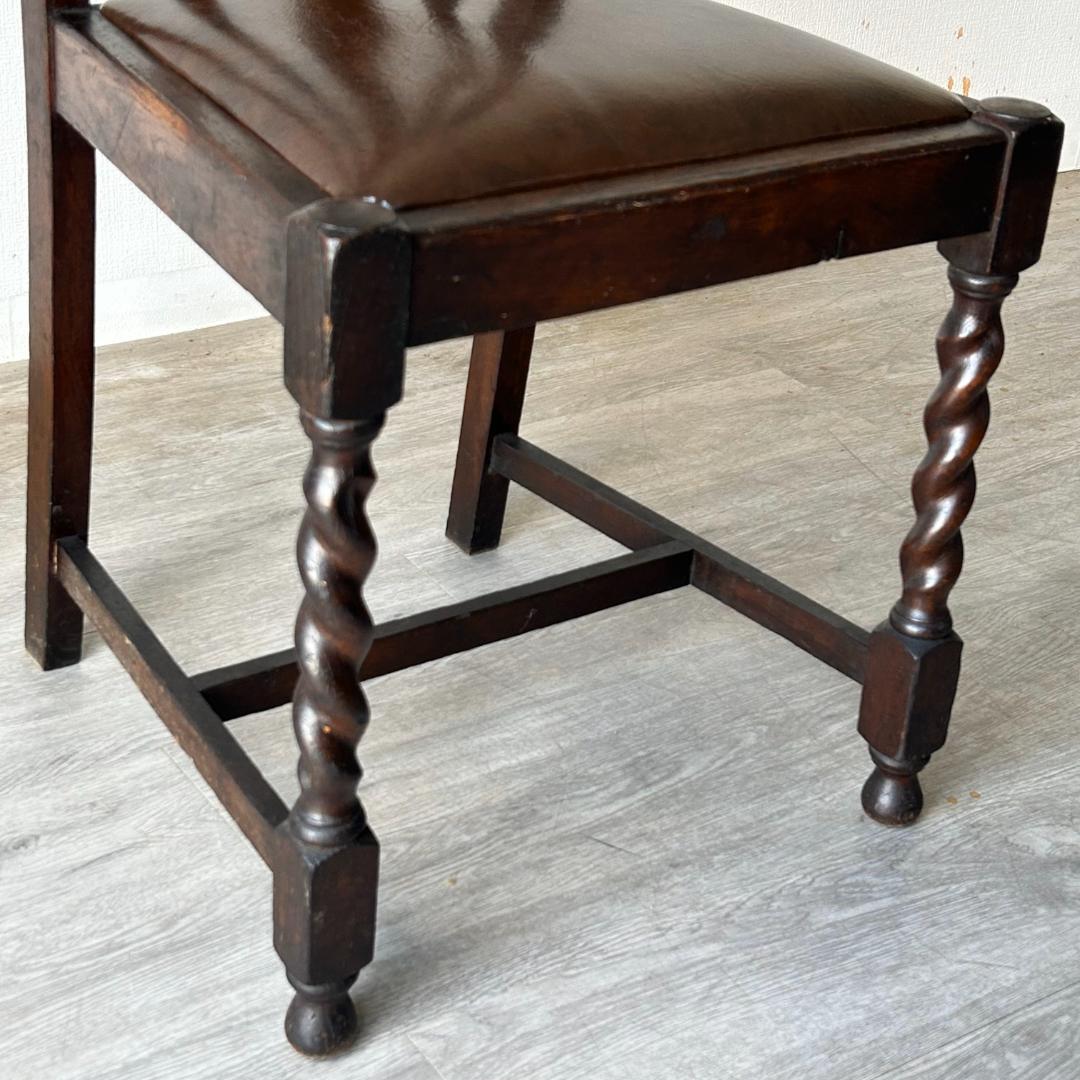 イギリス アンティーク 家具 ハイバック ダイニング チェア 椅子 420A1