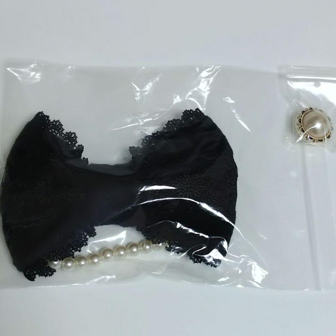 黎*中様 パールリボンショートコート　黒　ブラック　Chalmiere　シャルミ