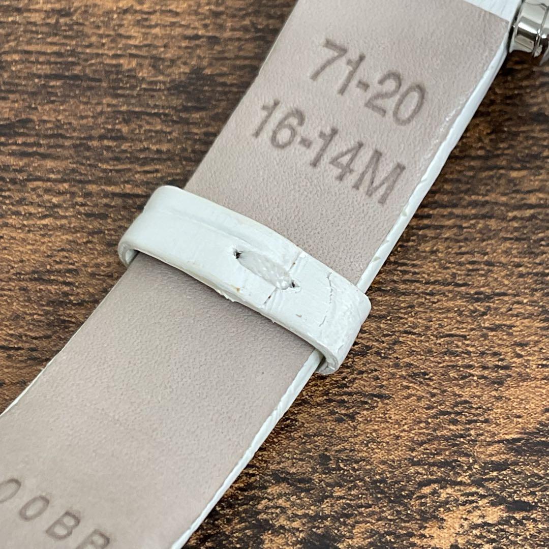 ヒ*ン様 【未使用】ティファニー アトラス 白文字盤 QZ/SS 白レザー ハー