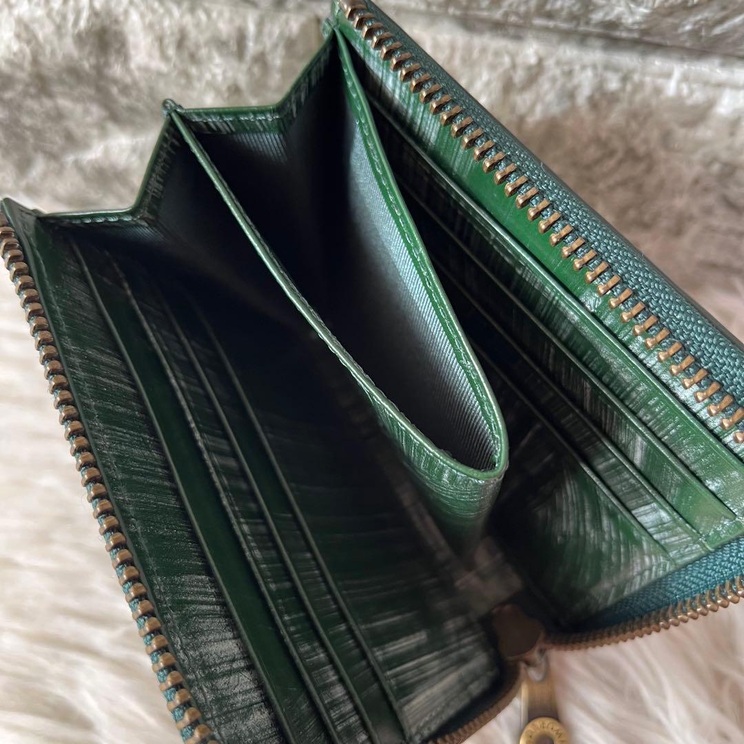 【新品未使用】ハンティングワールド　ブライドルレザー　L字ファスナー 折り財布