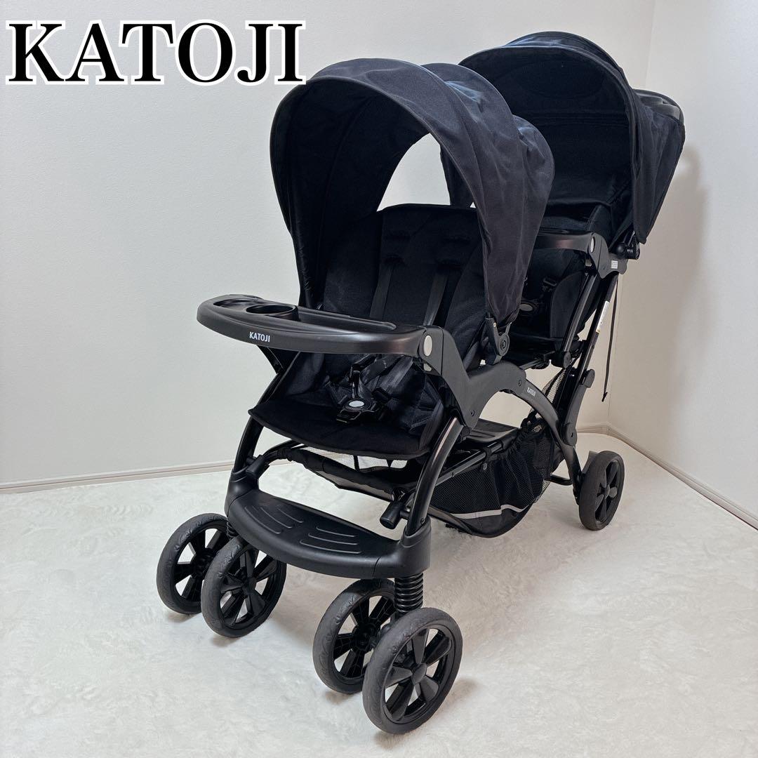 極美品✨KATOJI カトージ 2人でゴーDX ベビーカー 双子　兄弟 黒