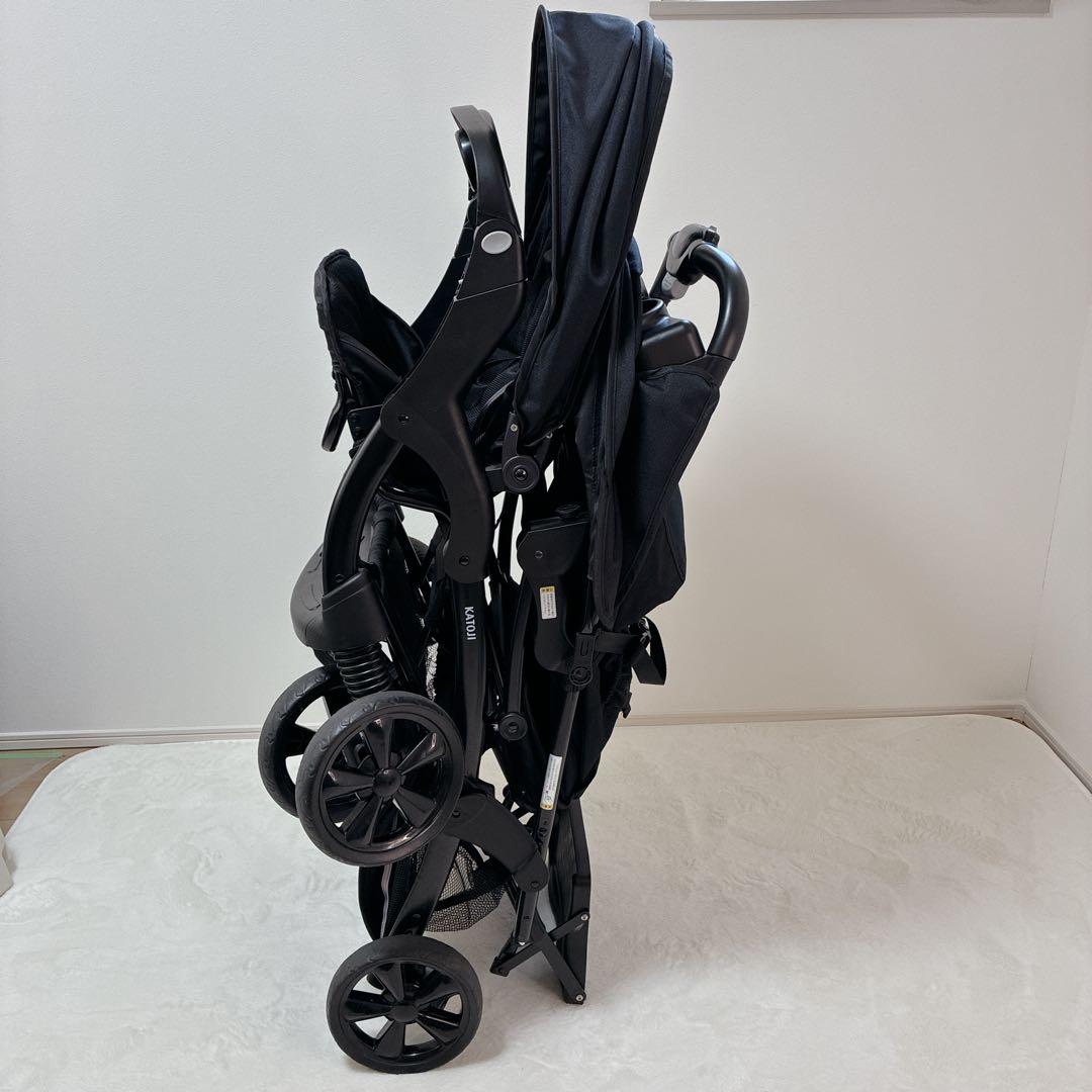 極美品✨KATOJI カトージ 2人でゴーDX ベビーカー 双子　兄弟 黒