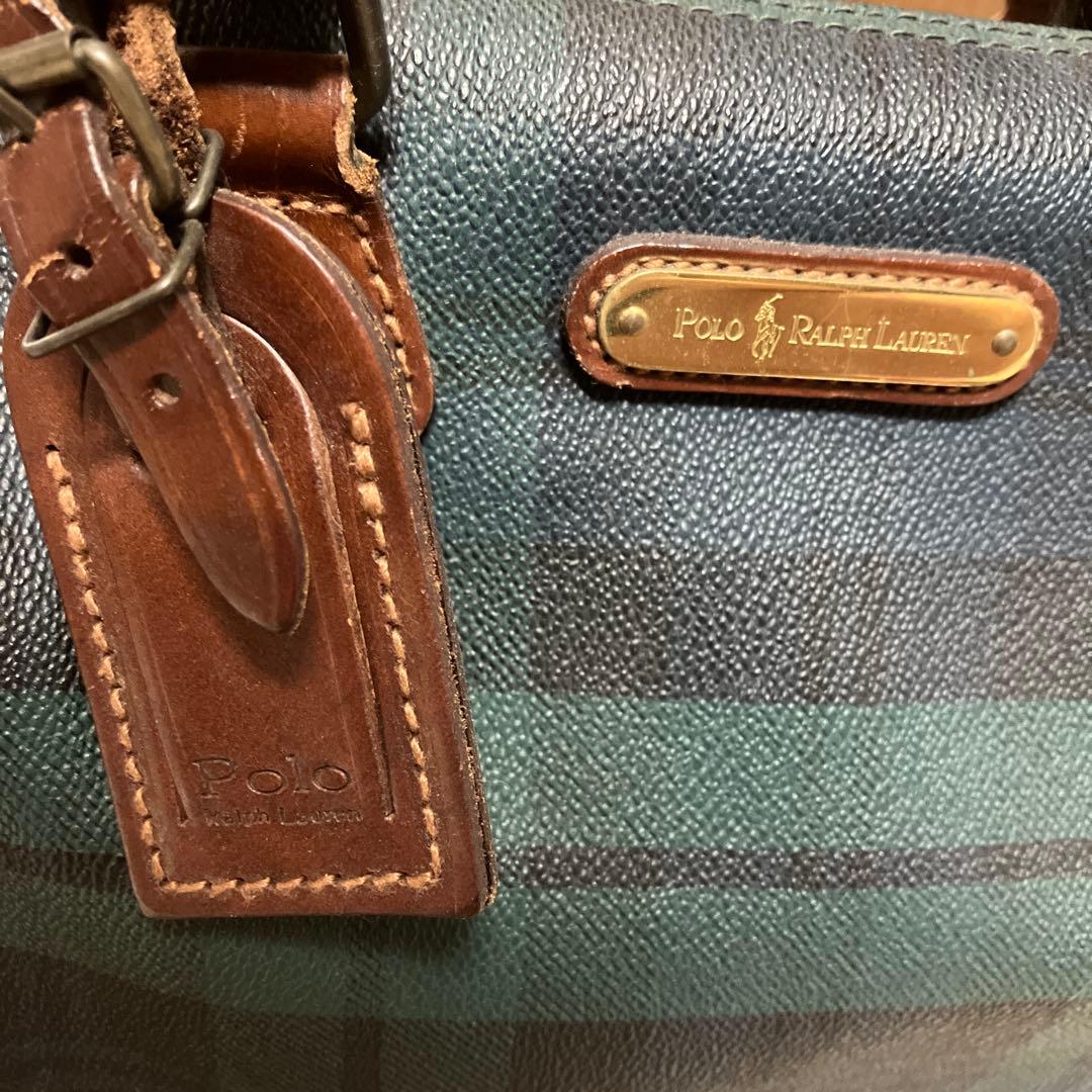POLO　RALPHLAUREN　ミニボストンバッグ　チェック
