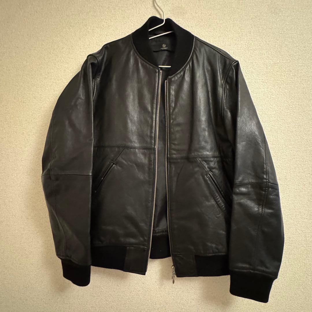 BEAUTY&YOUTH ブラックレザー ボンバージャケット　Mサイズ