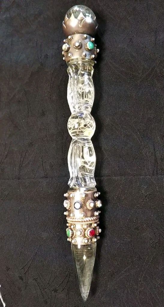 仏具 法具 密教 金剛杵 独鈷杵 パワーストーンヒマラヤ水晶厄除けスピリチュアル