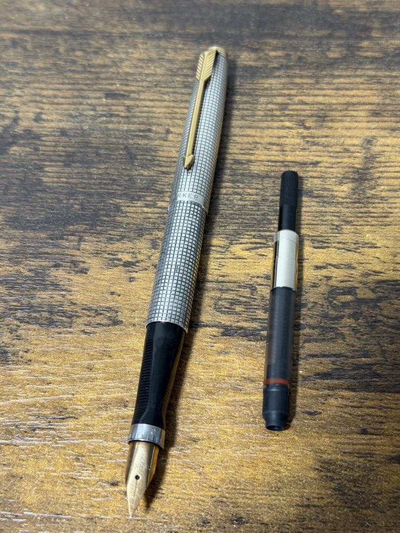 初期　字幅63 パーカー　75 シズレ　万年筆　スターリングシルバー　細字