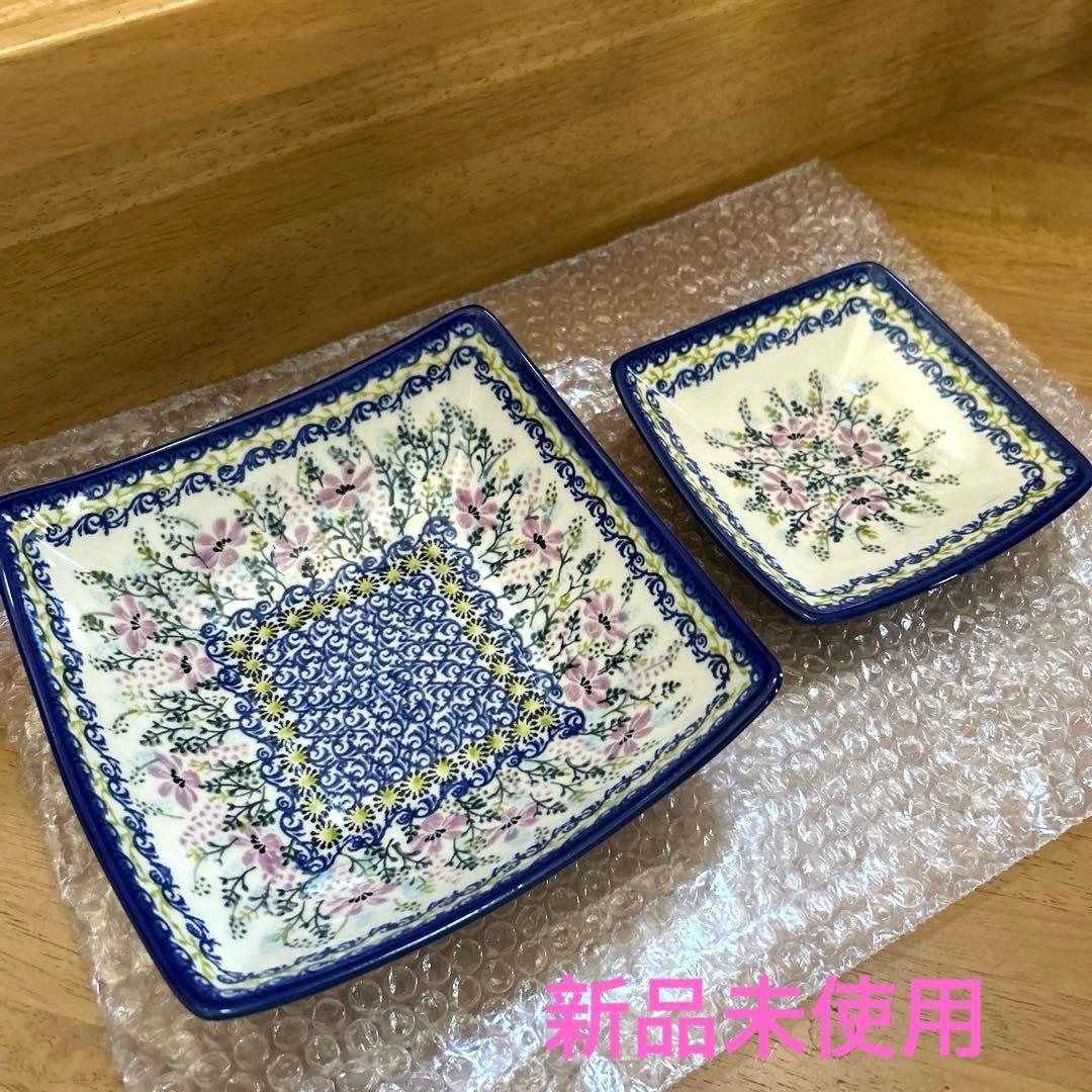 【新品未使用】ポーリッシュポタリー スクエアボウル 15cm 20cm セット