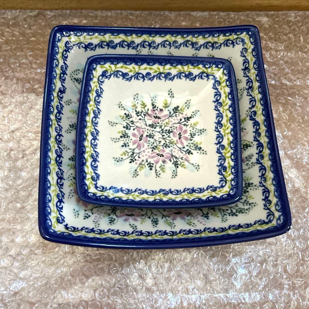 【新品未使用】ポーリッシュポタリー スクエアボウル 15cm 20cm セット