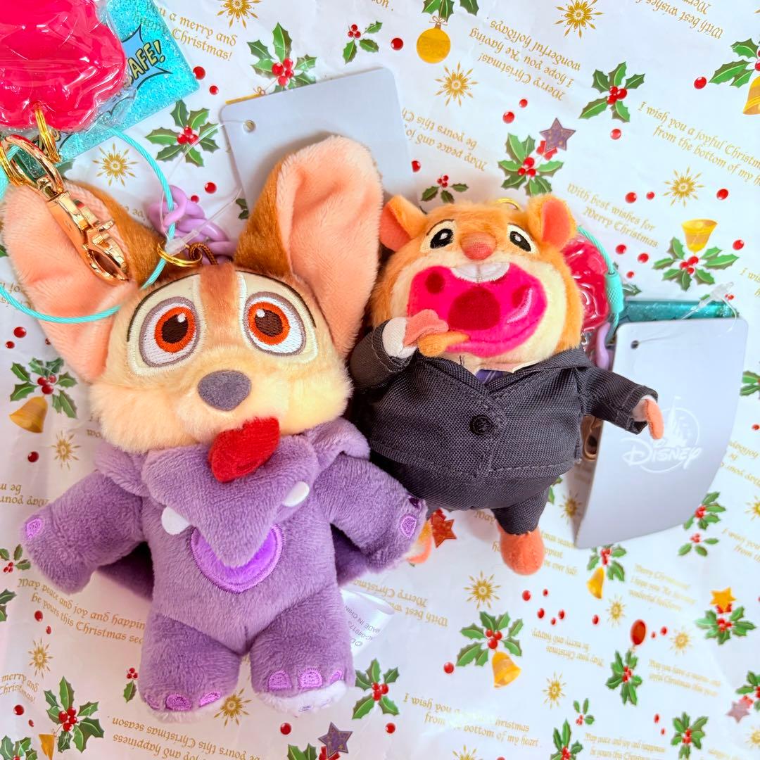 ズートピア　ゾウフィニック　レミングのビジネスマン　ぬいぐるみキーチェーン