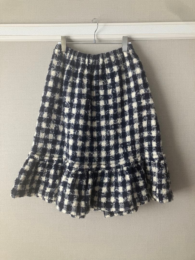 チェックフリルスカート【トリココムデギャルソン】