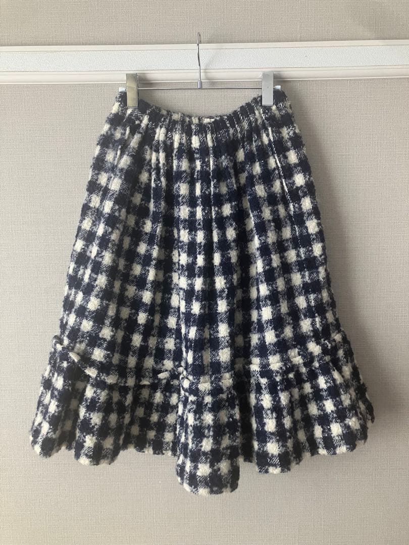 チェックフリルスカート【トリココムデギャルソン】