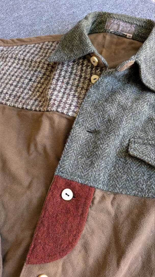 Yohji Yamamoto パッチワークデザイン 長袖シャツ