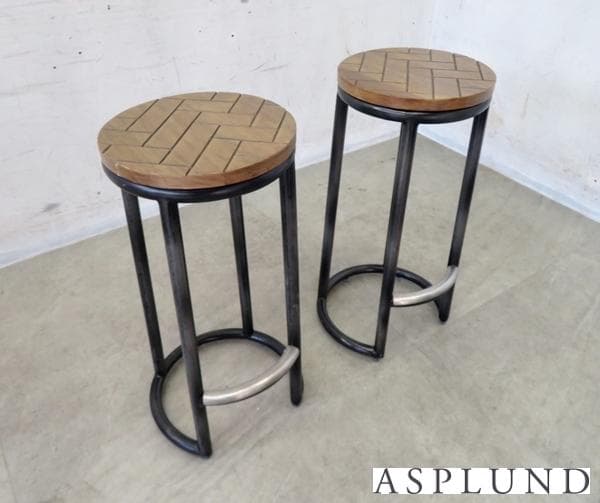 美品■アスプルンド■ボールトン■バースツール■ハイスツール■ヘリンボーン■2点