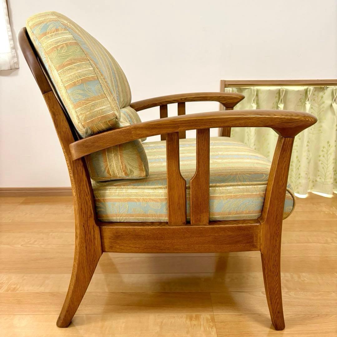 【美品】HIKARI 光製作所 アンティーク アームチェア 1人掛けソファ