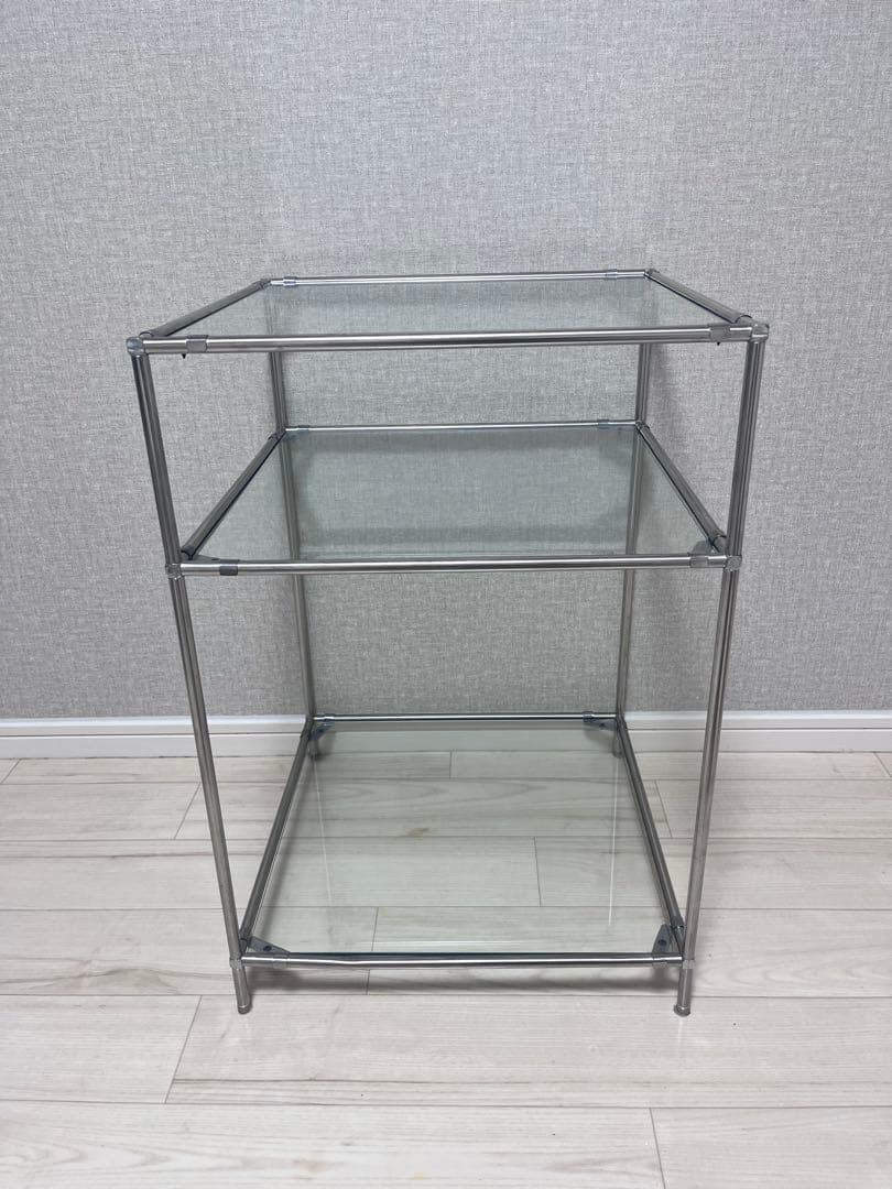 【韓国雑貨】韓国大人気 ★ インテリア クリア ガラス棚