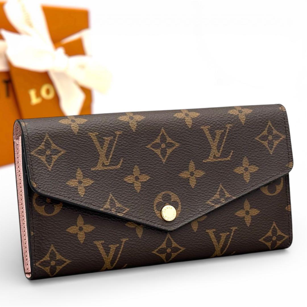 新品級　ルイヴィトン モノグラム ポルトフォイユサラ 新型 ローズバレリーヌ