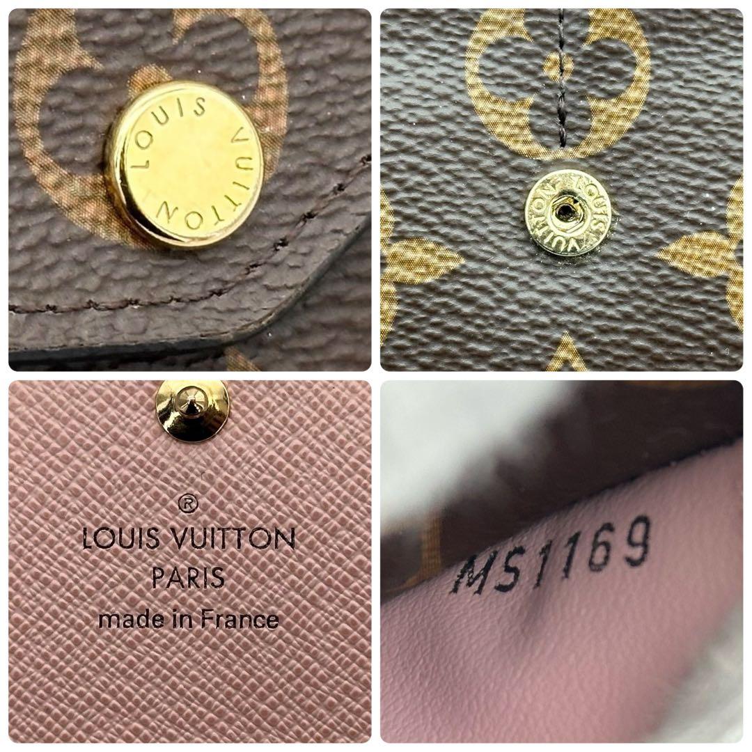 新品級　ルイヴィトン モノグラム ポルトフォイユサラ 新型 ローズバレリーヌ