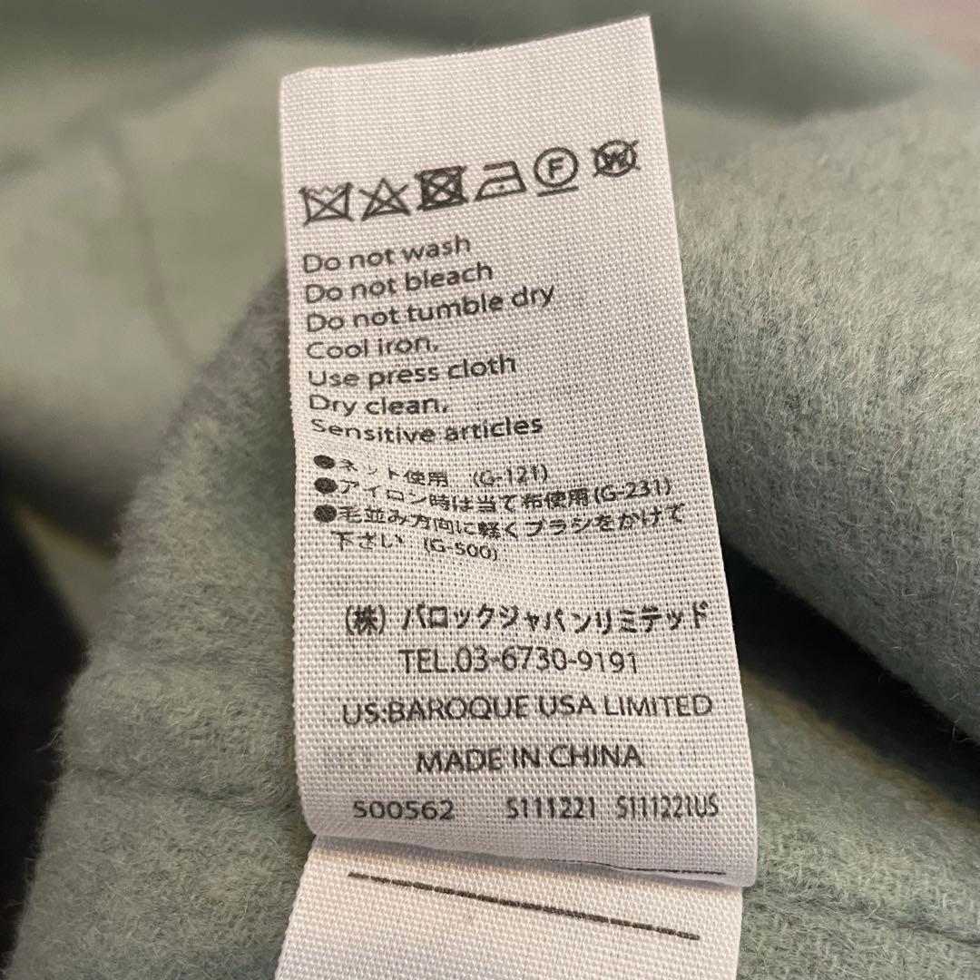 極美品◆エンフォルド ウールリバーノーカラーストレートコート バイカラー 36