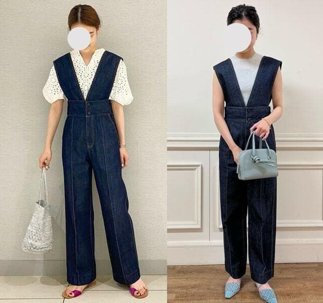 美品 トゥモローランド マカフィー 2,5万円 デニムのサロペット D439