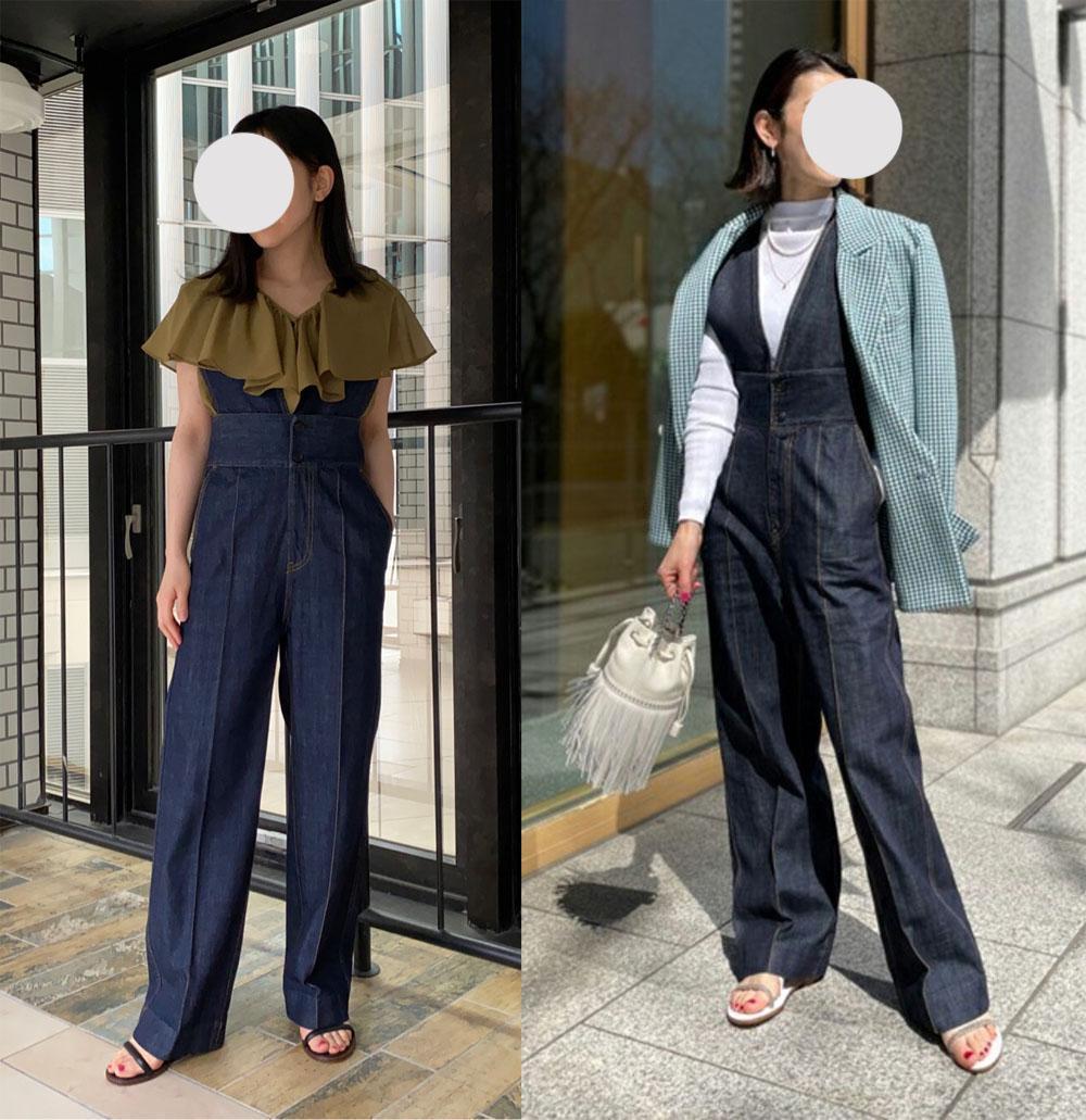 美品 トゥモローランド マカフィー 2,5万円 デニムのサロペット D439