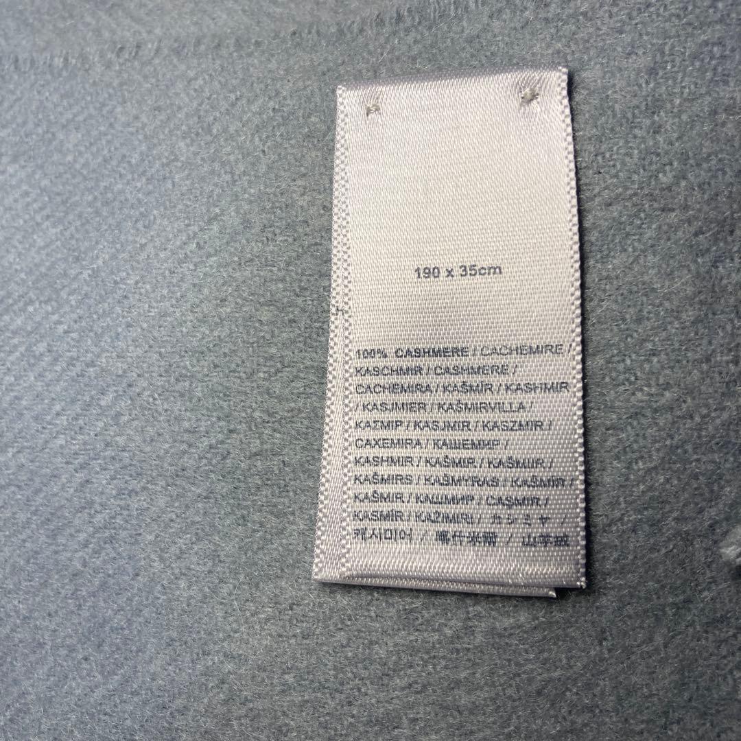 美品 ジョンストンズ カシミヤ100％ 中判ストール ライトブルー 国内正規品