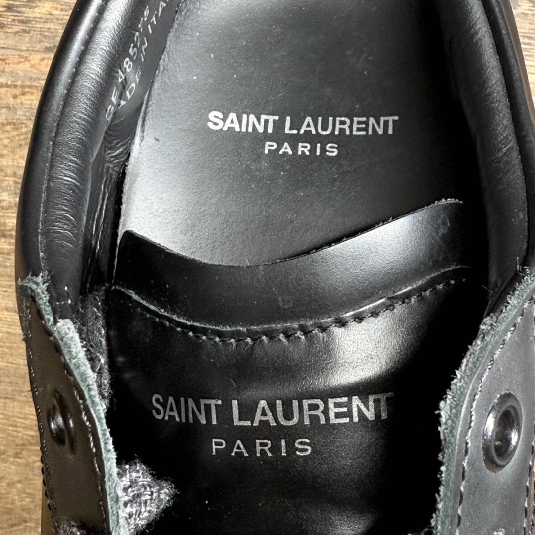 美品◆SAINT LAURENT◆サンローラン 24.5cm レザースニーカー