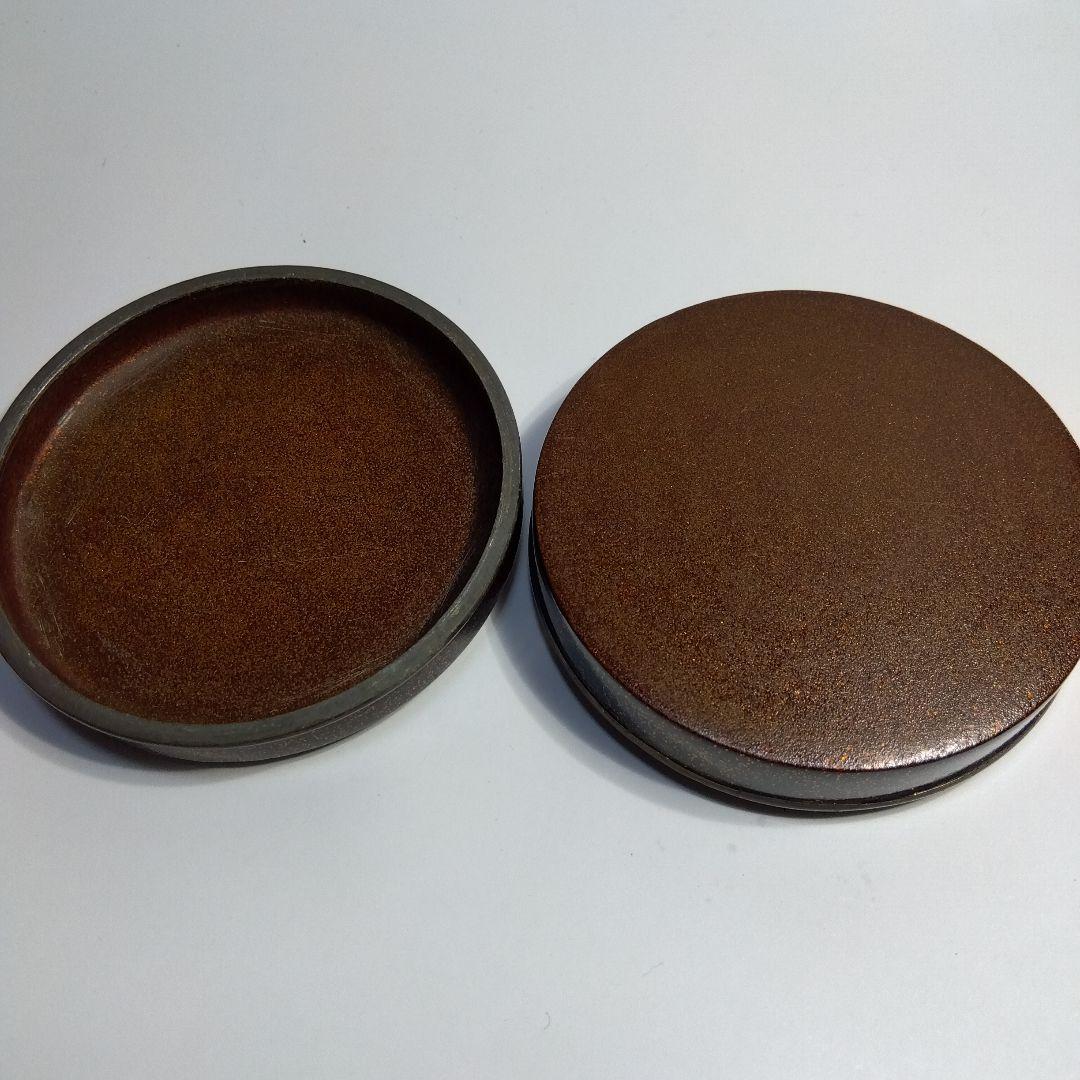 加賀蒔絵　漆器 　時代　蒔絵金銀蒔絵草花文香合　細密　箱入り