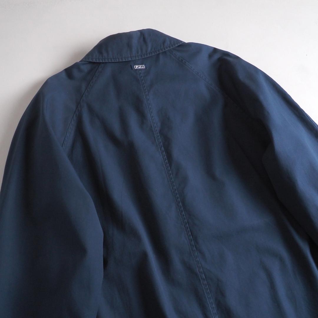 ラルフローレン　綿１００％　ステンカラーコート　ネイビー　美品