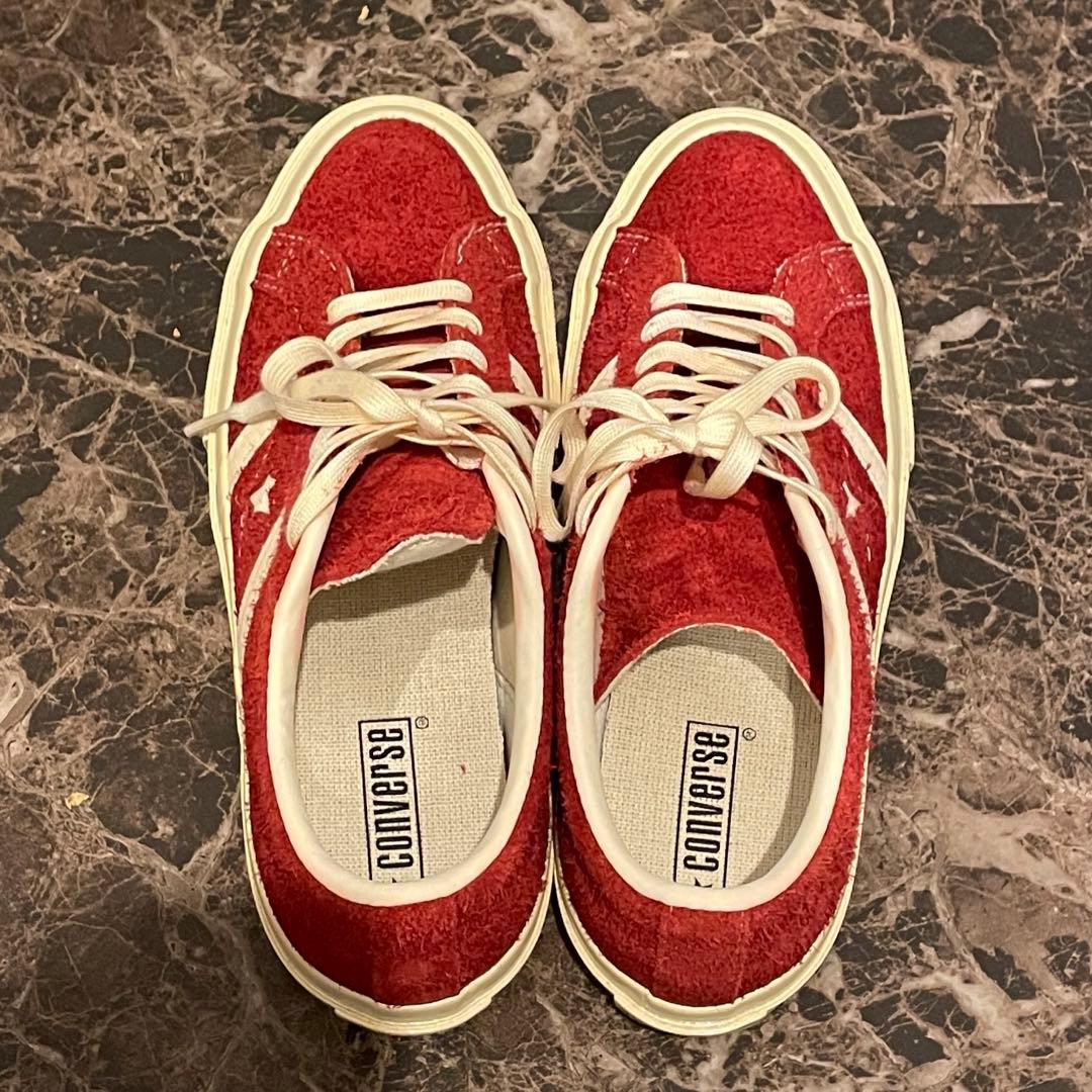 靴 converse STAR&BARS SUEDE red