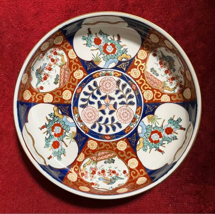 有田焼　秀峰作　古伊万里写　大皿31cm