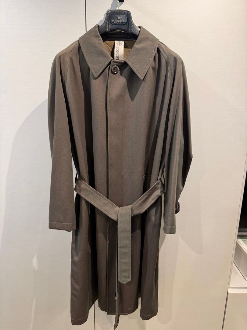 user…ビームスf別注　M ステンカラーコート オリーブ　グリーン