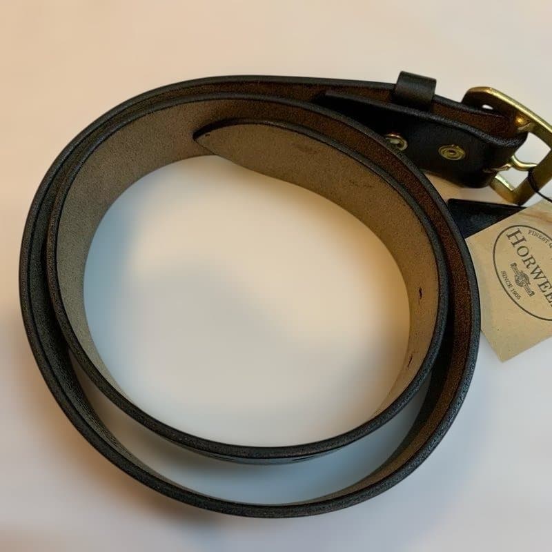 アートブラウン　クロムエクセルレザー　ギャリソンベルト　３２　チョコブラウン茶芯