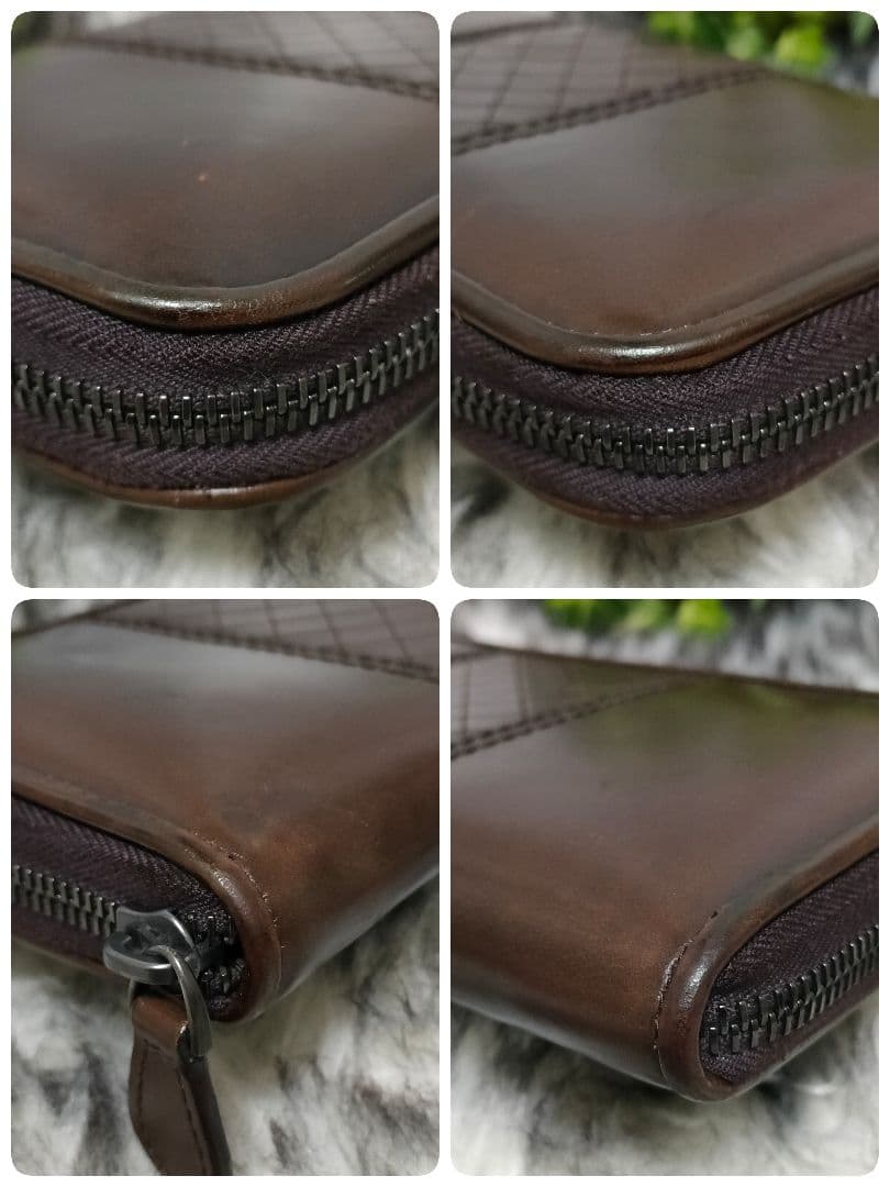 極希少 ボッテガヴェネタ 長財布 ブラウン イントレチャートレザーBOTTEGA