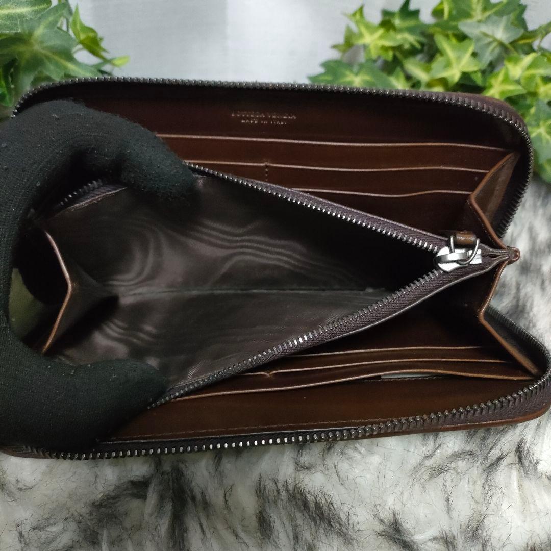 極希少 ボッテガヴェネタ 長財布 ブラウン イントレチャートレザーBOTTEGA