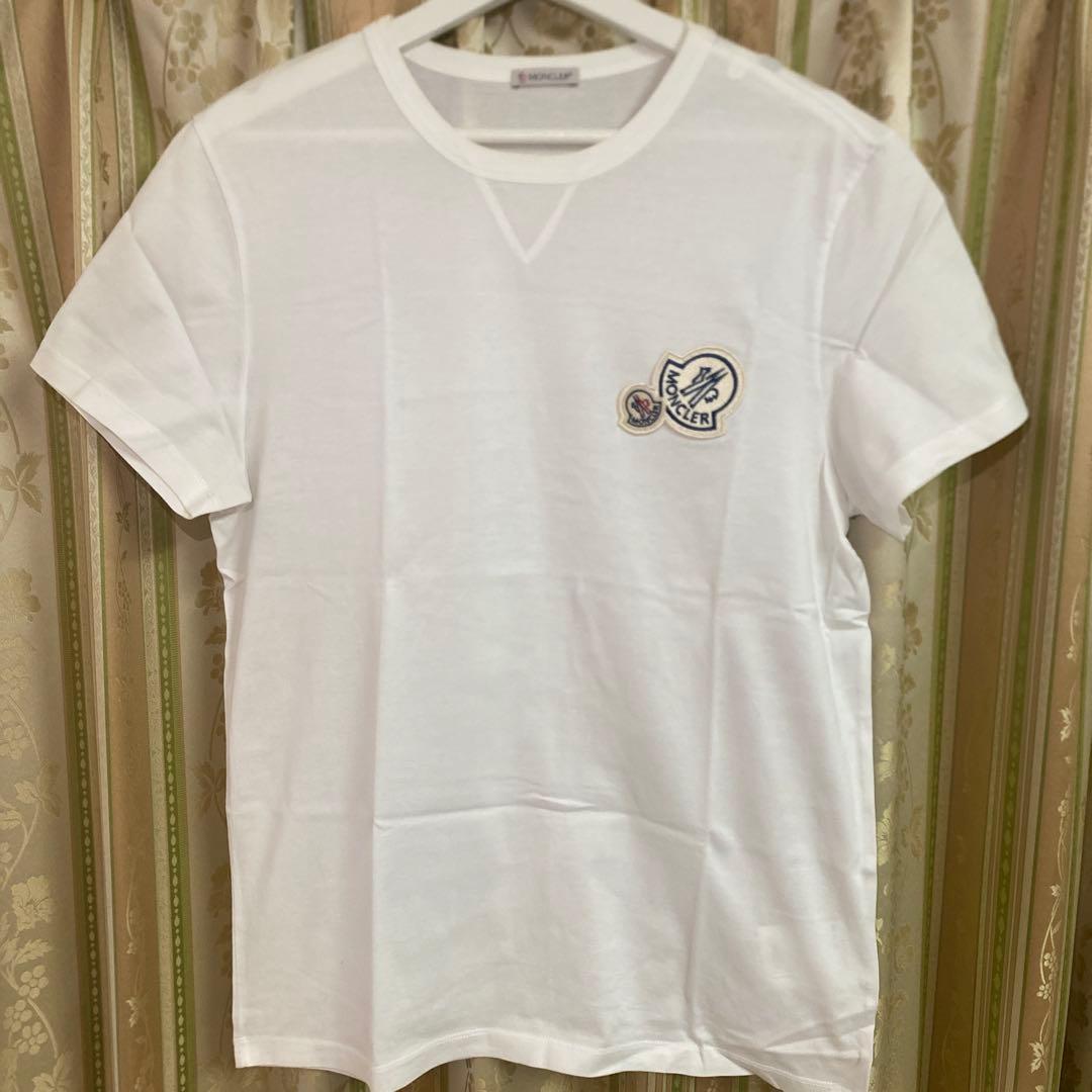 Moncler 刺繍ロゴ Tシャツ ホワイト