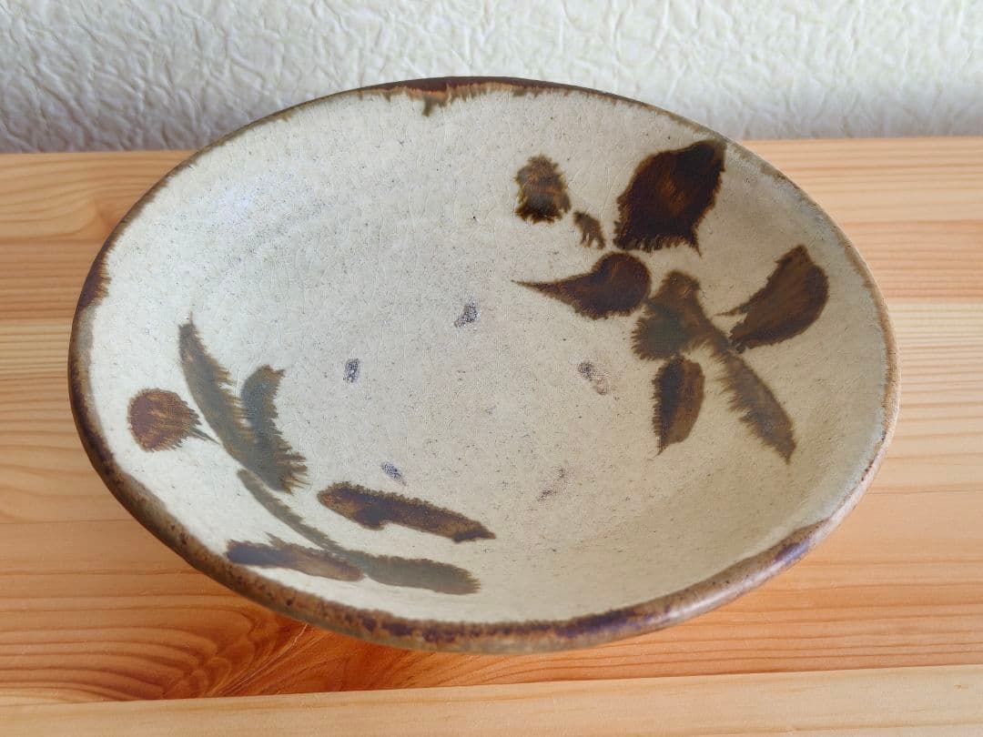 【専用】鈴木照雄 栗駒陣ヶ森窯 鉄絵五寸皿　2枚セット民藝