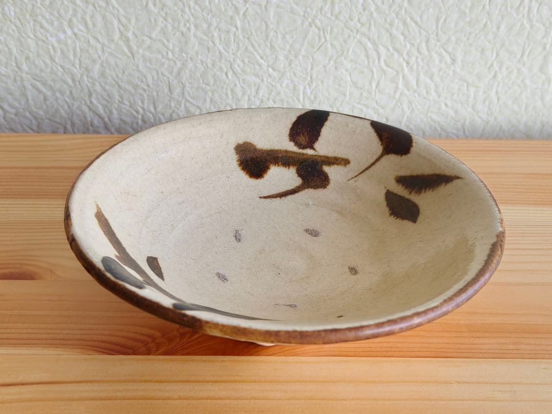 【専用】鈴木照雄 栗駒陣ヶ森窯 鉄絵五寸皿　2枚セット民藝