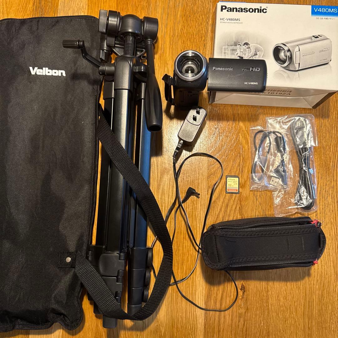 【美品】Panasonic HC-V480MS ビデオカメラセット【動作確認済】