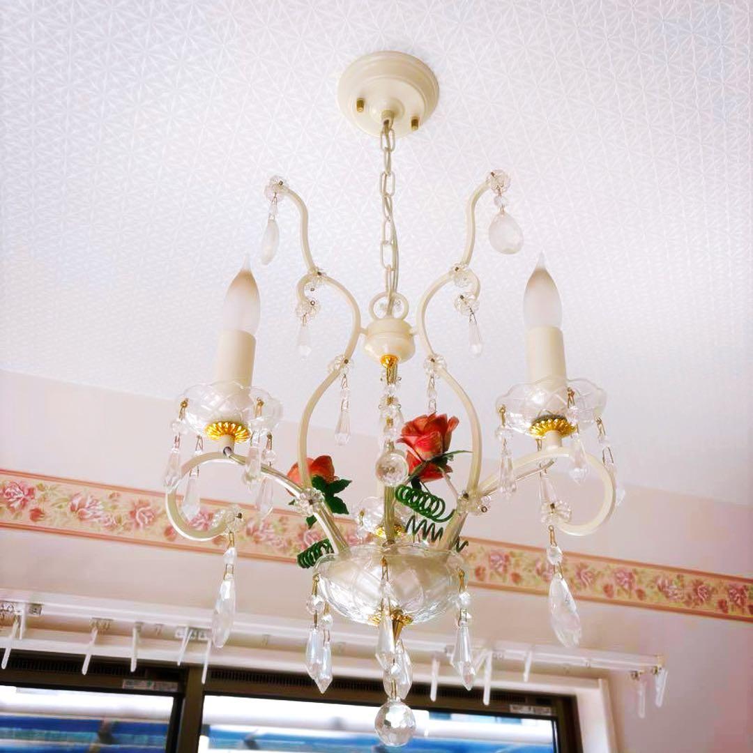 KOIZUMI 姫系アンティークシャンデリア 白熱球40Wx3灯