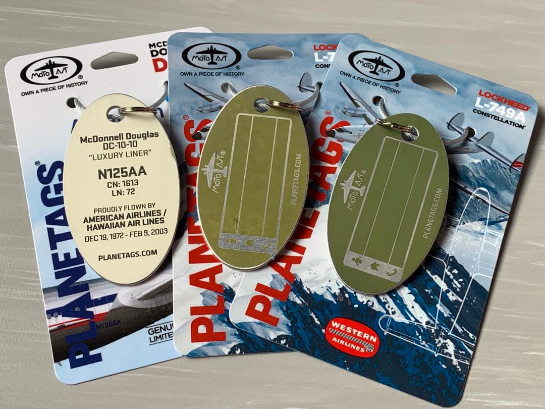 ウェスタン航空 L-749A アメリカン航空 DC-10 3枚セット