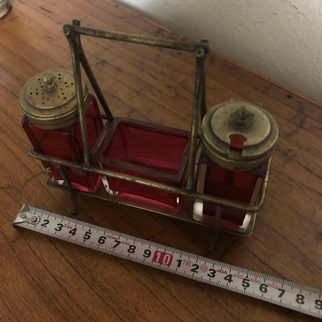 ◆489◆イギリス　アンティーク塩コショウ 楊枝 ホルダー　キッチン