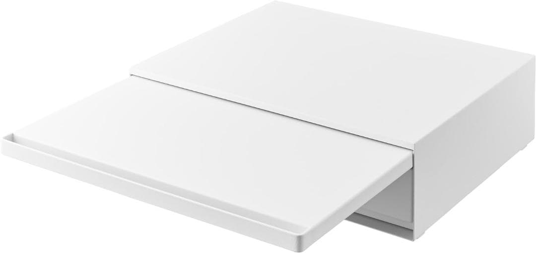 tower ツーウェイ キッチン家電下引き出し&スライドテーブル 白