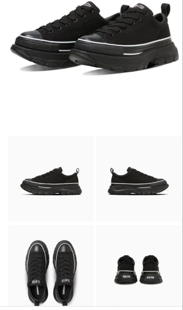 値下美品コンバース厚底トレックウェーブALL STAR TREKWAVE24cm