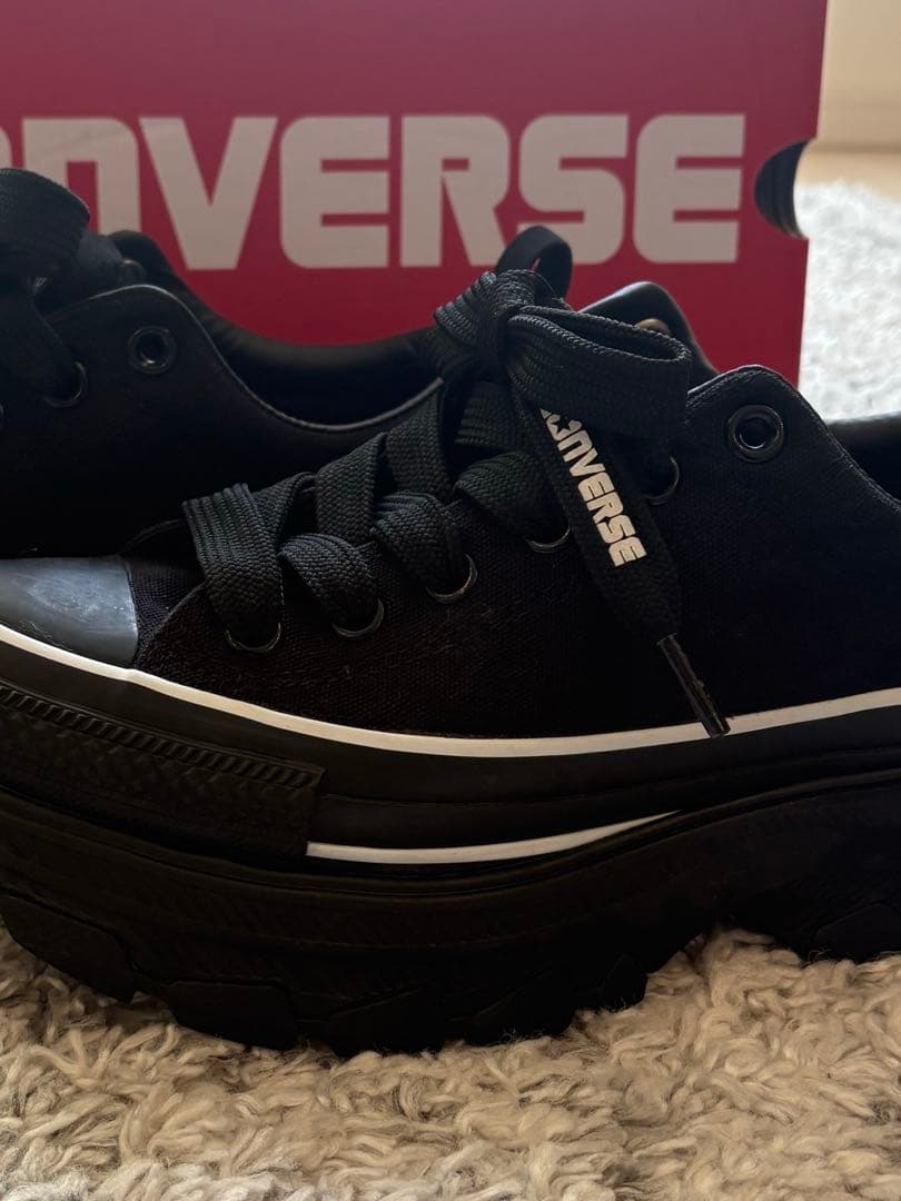 値下美品コンバース厚底トレックウェーブALL STAR TREKWAVE24cm