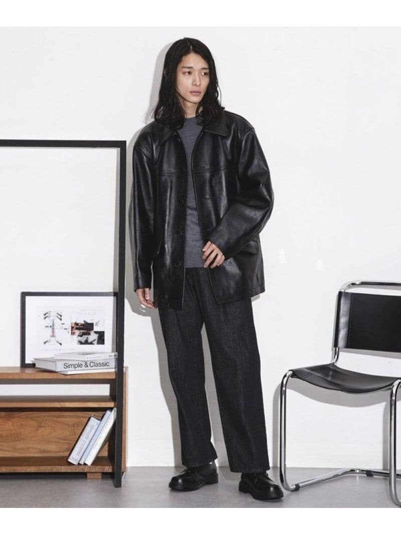 SCHOTT/nano universe別注 LEATHER CAR COAT