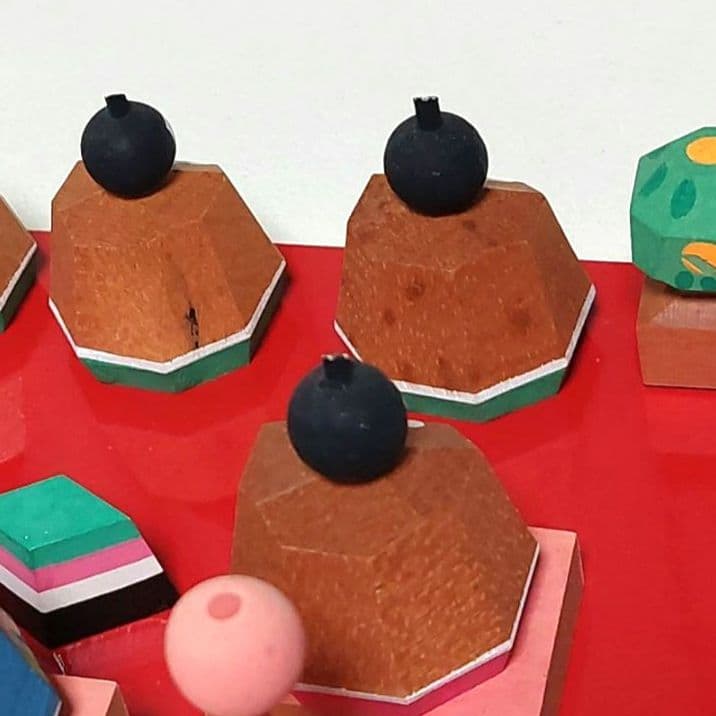 ◆南雲 伊予一刀彫 雛人形 三人官女 五人囃子 花の宴 お雛様